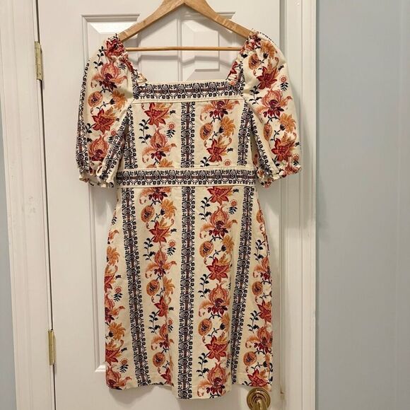 Spartina Catrina Denim Dress in floral Linden Thistle Stripe Women’s Size XS - Picture 8 of 11